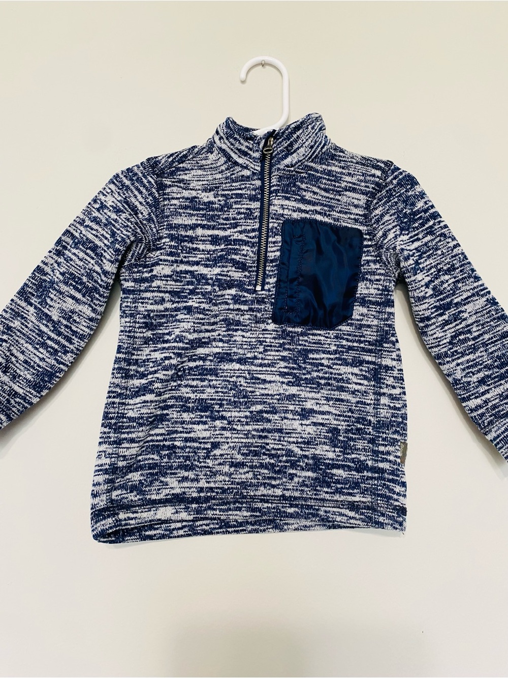 Eddie Bauer 24 month Navy and White Quarter Zip Jacket